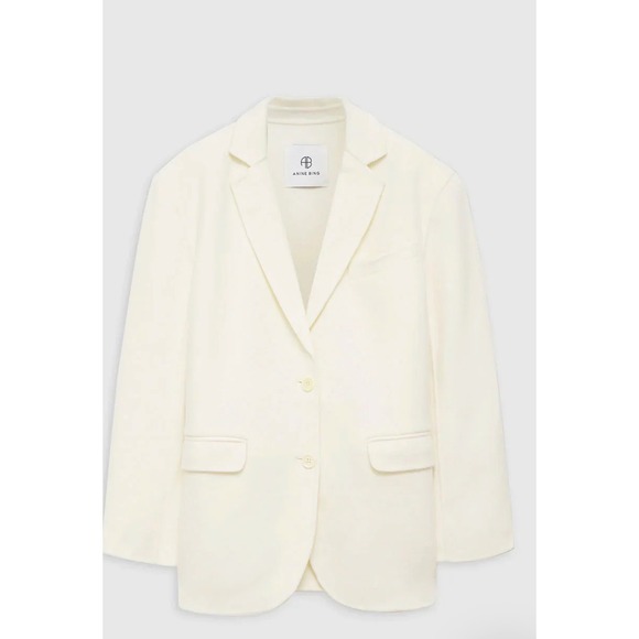 ANINE BING Quinn Blazer White Cashmere Blend - Women's XS - MSRP $650 - Picture 10 of 13